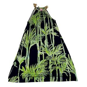 Lilly Pulitzer Lara Navy Big Bam Gold Chain Dress M